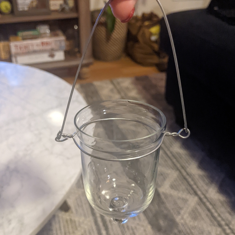 Hanging votive candle holders